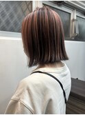アンブレラカラー ピンク デザインカラー インナーカラー