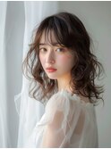 黒髪/ボブルフ/ネビージュ/韓国/ワンレン/仙台/髪質改善/前髪