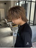 波打ち無造作マッシュウルフ