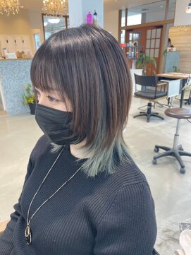 グランデュール 東静岡池田店(GRANDEUR) 東静岡ショートボブくびれショートイルミナカラー顔周りレイヤー