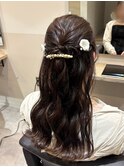 ふんわりハーフアップ×ロング