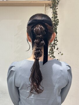 ゼスト 中野店(ZEST) 【ZEST中野/Hikaru】ロングアレンジ/編みおろしポニーテール