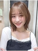 ブリーチカラー　ハイトーンベージュ　ボブレイヤー