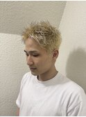 メンズショート　スパイキーショート　ブロンドショート