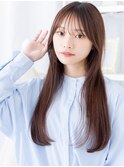 暗髪ローライトカラーブリーチなしくびれレイヤーカット20代c8