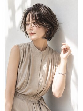 アッシュ 学芸大学店(Ash) ショートボブ/大人女性/グレージュ/白髪ぼかし/脱白髪染め