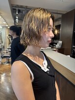 ダブ ギンザ(DaB ginza) ハイトーンボブ×ウェーブパーマ