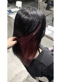 和歌山／くすみピンクのかきあげ前髪ロング