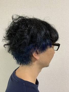 スタジオドーム(studio DOmE) インナーカラー/ネイビーブルー/寒色系カラー/ネイビーグレー