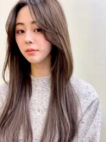 ネオリーブ チロル 横浜西口店(Neolive CiroL.)&nbsp;韓国ヘア　顔まわりレイヤー　ラベンダーグレージュ