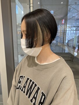 モリオ フロム ロンドン イオンモール 熊本店(morio FROM LONDON) 【morio熊本】刈り上げショート×BBインナーカラー.k