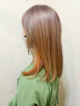 レイール 下北沢(Reir) 【Reir下北沢】*インナーカラー+オレンジ×ミルクティー*