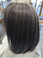 ロム 白髪ぼかしハイライト/ネイビーグレー/グレージュ/30代40代