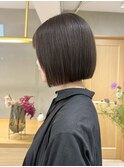 ミルクティーベージュぷつっとボブケアブリーチ 梅田