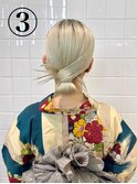 【浴衣着付けクーポンのヘアアレンジ「3」のスタイル】