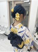 シニヨン浴衣ヘア