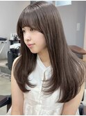 小顔美人レイヤーカット×ナチュラルグレージュ30代40代50代