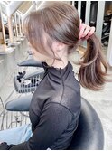 髪質改善ロング/小顔レイヤーカット/韓国/グレージュ/前髪[銀座]