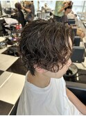 メンズパーマツイスパ波巻きスパイラルマッシュセンターパート