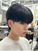 黒髪マッシュナチュラルマッシュメンズヘア韓国ツーブロック