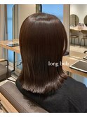 艶重視のブラウンカラー＊ロブヘア