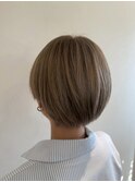 後ろ姿美人◎丸みのある上品ショート/ブリーチ/ハイトーン