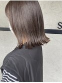 グレージュ/切りっぱなしボブ/天神美容室/loup