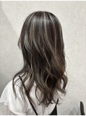 白髪ぼかし　コントラストハイライト