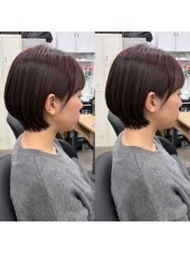 アマテラスゼロ 新宿(AMATELAS zero) 艶感ピンクバイオレット/ショートボブ/新宿