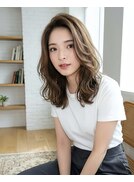 【面長丸顔似合う】前髪なしひし形シルエットくびれヘア30代40代