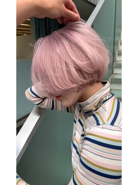テラ 仙台(Tera) ピンクカラー ペールカラー ショートカット