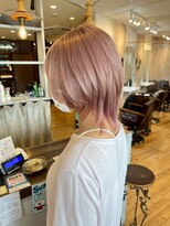 ヘアーメイク リライ(hair make rely)&nbsp;レイヤーカット×ピンクベージュ