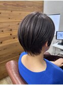 上品丸みショートボブ(白髪染め)