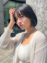スウド(Swd)&nbsp;大人可愛い韓国ボブ/ショートボブ/暗髪/シースルーバング