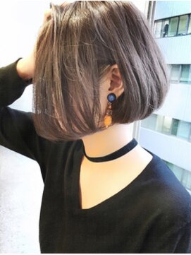 ランプ ヘアー(lamp hair) 【lamp池袋】パープルグレー、ショートボブ