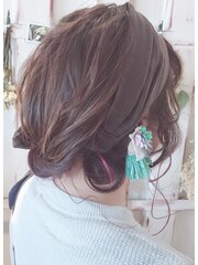 カジュアルアレンジxヘアアレンジx秋色フォギーベージュ