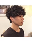 メンズ マッシュパーマ 森下寛貴