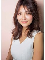 ナチュラ(natura) 【色っぽヘア】 大人可愛いミディレディ×ココアブラウン