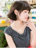 ★ダークカラーのガーリーシースルー小顔ボブ20代30代40代★7