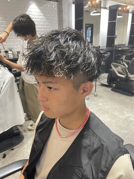 ボルド(MEN'S HAIR SALON BORDO) ショートマッシュ×ツイスパ×ハイライト