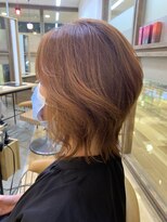 サンク ヘア アンド スパ パルシェ店(CINQ hair&spa) オレンジベージュウルフ