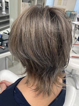 ソシエ 天王寺ミオ店 白髪ぼかしハイライト/大人女性/40代/50代/60代