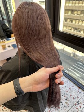 ボタン シブヤ(VOTAN SHIBUYA) 韓国ヘア/ラベンダーピンク/ブリーチあり/艶感カラー