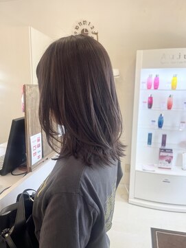 トップヘアー 大元店(TOP HAIR) ラベンダーカラー/ミディアムレイヤー/透明感カラー