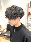 波巻き×ツイストスパイラル マッシュスタイル