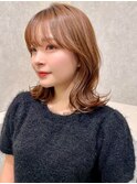 イメチェン/似合わせカット/フルバング/レッドブラウン/中野