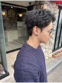 メンズショート×ソフトピンツイスト