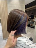 インナーパープルボブ＠30代＠40代＠50代＠60代