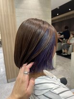 イメージア 町田店(IMAGE A) インナーパープルボブ@30代@40代@50代@60代