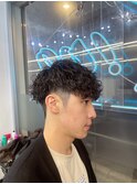 波巻きツイストスパイラルパーマ/フェザーパーマ/眉毛/メンズ